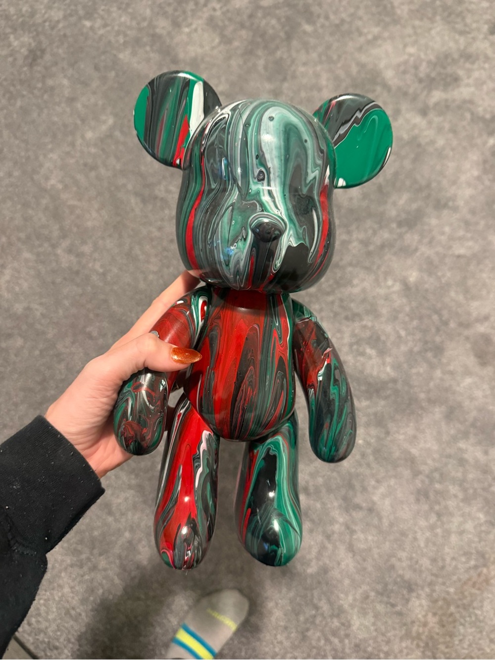DIY Graffiti designer Bear Figurine